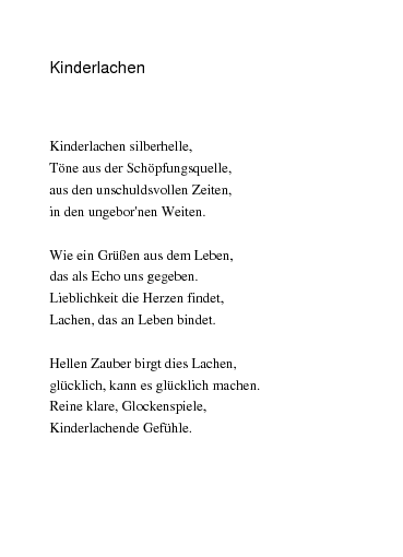 Gedichte Kinderlachen Von Barmari